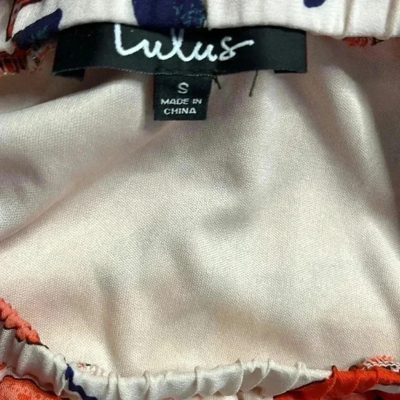 Lulu’s Blushing Blooms Nude Floral Print Off The Shoulder Dress S - Picture 8 of 9